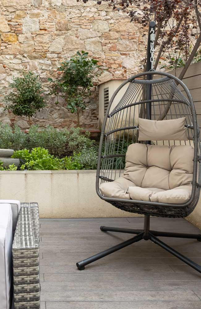 Patio privado amueblado para relajarse